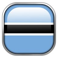 Botswana Flag square glossy button