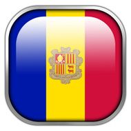 Andorra Flag square glossy button