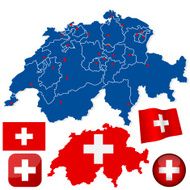 Switzerland vector set