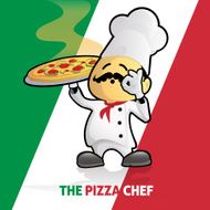 Proud Pizza Chef on Italian Flag