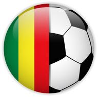 Mali Flag with Soccer Ball Background N3