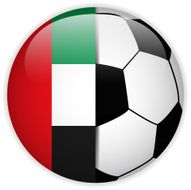 Emirates Flag with Soccer Ball Background N3