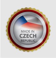 Made in Czech Republic Seal Prague Flag (Vector Art) N3