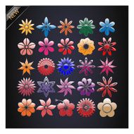 Set of vector flowers