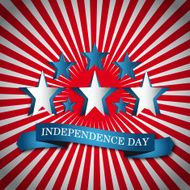 Vector independence day vintage badge retro background poster N3