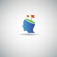 Flag on head symbol vector