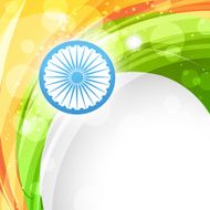 indian flag in wave style