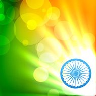 glowing indian flag vector