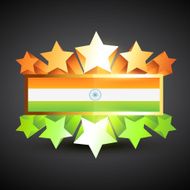 indian flag label