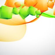 indian flag in 3d style