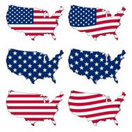 United States Flag Maps ( vector &amp; jpg )
