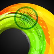indian flag in wave style N4