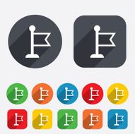 Flag pointer sign icon Marker symbol N5