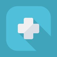 Flat modern design with shadow vector icons medical cross N3