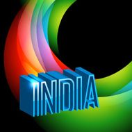 wave style indian flag N2