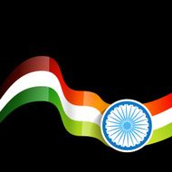 wave style indian flag N3