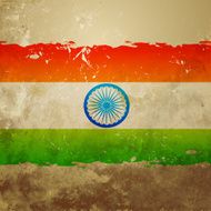 grunge style indian flag