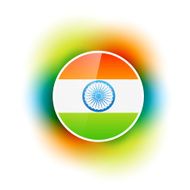 vector indian flag label