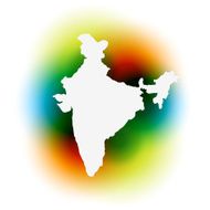colorful map of india N2