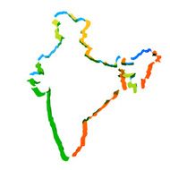 vector indian map