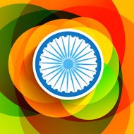 vector wave style indian flag