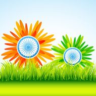 flower indian flag
