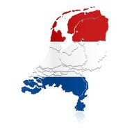 Netherlands flag map