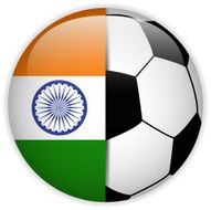 India Flag with Soccer Ball Background N2