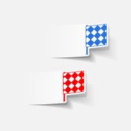 realistic design element linesman flag