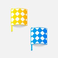 realistic design element linesman flag N3