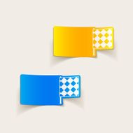 realistic design element linesman flag N6