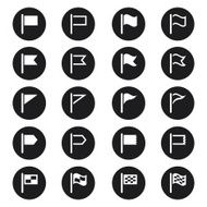 Flag Icons - Black Circle Series