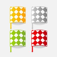 realistic design element linesman flag N11