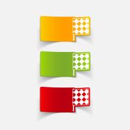 realistic design element linesman flag N14