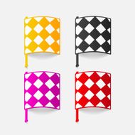 realistic design element linesman flag N15