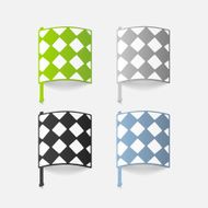 realistic design element linesman flag N17