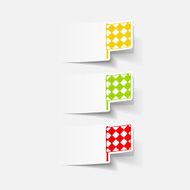 realistic design element linesman flag N19