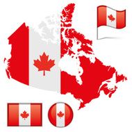 Canada map &amp; flag