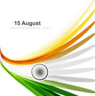 Indian flag colorul stylish design for independence day