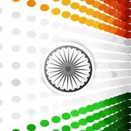 Beautiful stylish indian flag halftone dots colorful vector