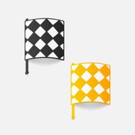 realistic design element linesman flag N23