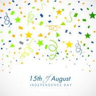 15th of August Indian Independence Day celebrations greeting card design