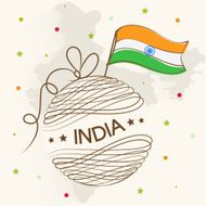 Beautiful greeting card design for Indian Independence Day celebrations