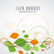 Independence Day greetiing card decorated with beautiful floral design