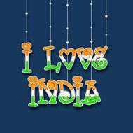 Stylish greeting design for Indian independence Day celebrations
