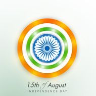 Glossy icon in national flag colours for Independence Day celebrations