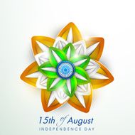 Flower in tricolors with Ashoka Wheel for Independence Day celebrations