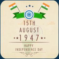 Poster design with national flags for Indian Independence Day celebrations