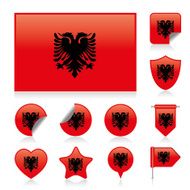 Albania flag set