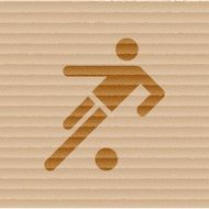 football player Flat modern web button and space for your
